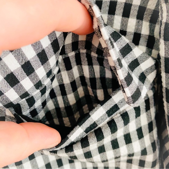 Maison d’ Amelie Black-White Classic Gingham Plaid Double Breasted Blazer Small - Picture 4 of 8